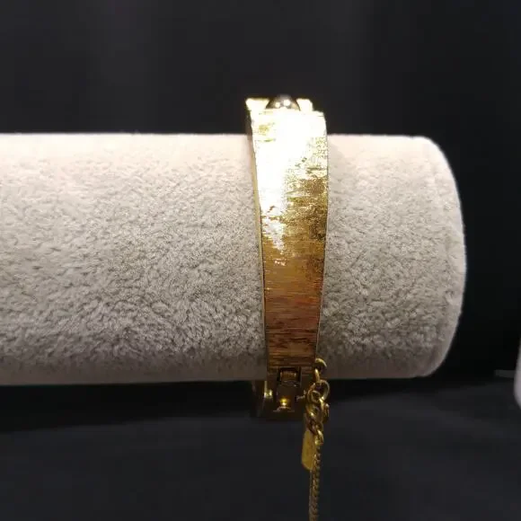 Vintage Monet Modern Mid-Century Bracelet, Gold Plated, 1950s - Picture 3 of 10